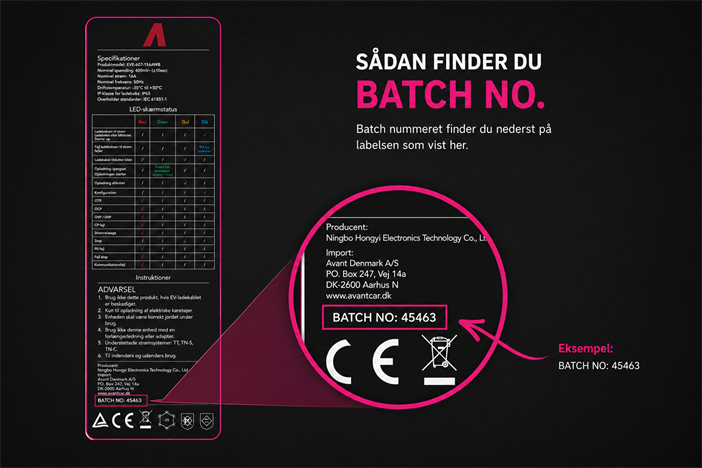 S&aring;dan finder du batch no