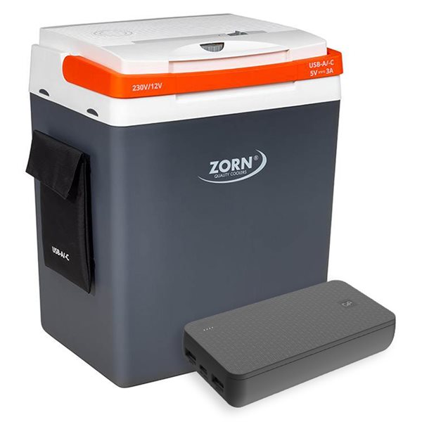  ZORN 30L elektrisk køleboks 12/230V inkl. Powerbank