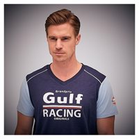 Gulf Racing T-Shirt Navy V-neck XL