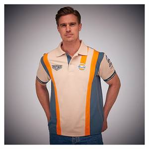 Gulf Racing Pro polo-shirt. Retro Sandfarvet 3XL