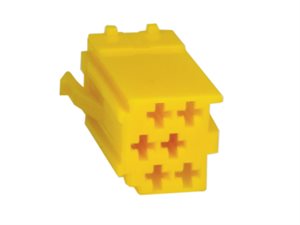 6 pin - hus til MINI-isostik gul