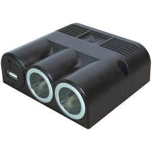 Strømudtag x 2 og 1 x USB-A 20A  til skruemontering
