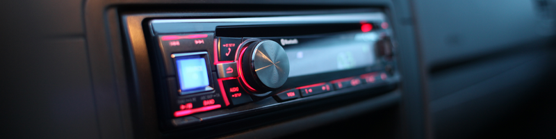 bluetooth bilradio med rød lys