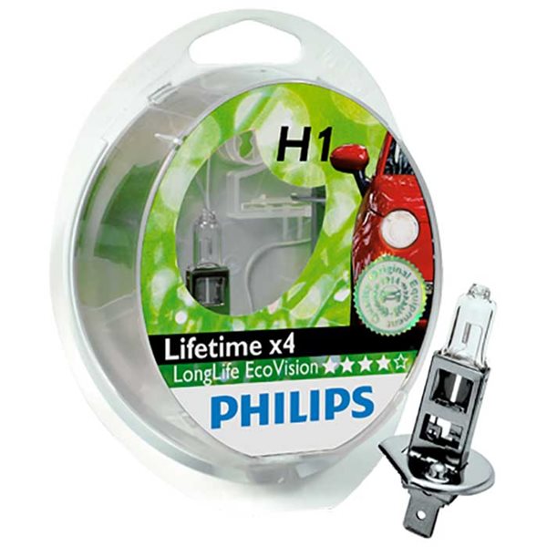 PHILIPS H1 ECOVISION (LONGLIFE) - 2-PAK