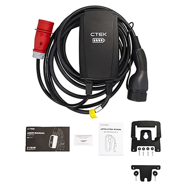 CTEK NJORD mobil elbilslader med vægmonteringssæt 