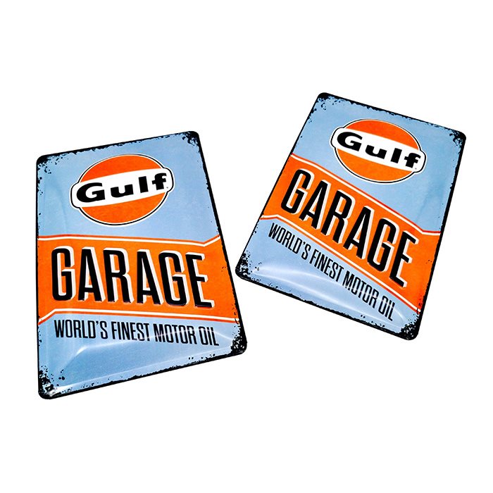 Gulf retro metal skilt