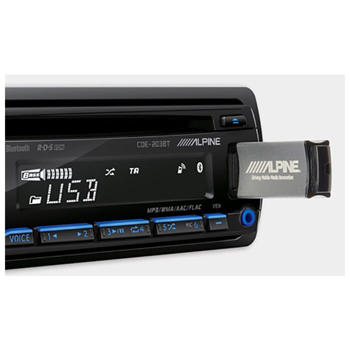 Alpine CDE203BT cd/tuner med 2 line out