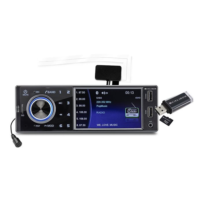 Caliber Bilradio DAB+ tuner, Håndfrit Bluetooth