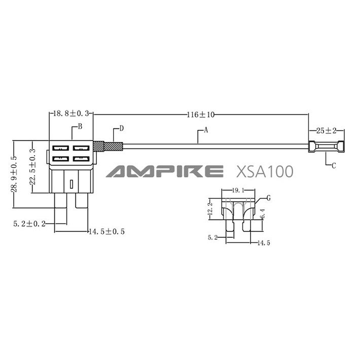 Ampire Tap til ATO-sikring 10A (ACU)