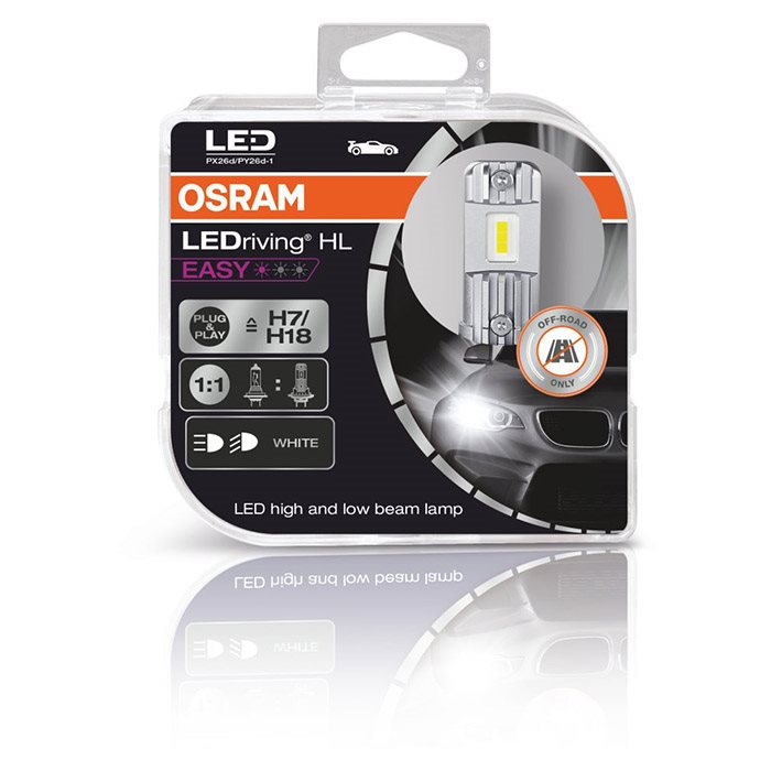 Osram LEDriving HL Easy H7/H18 12V - Sæt