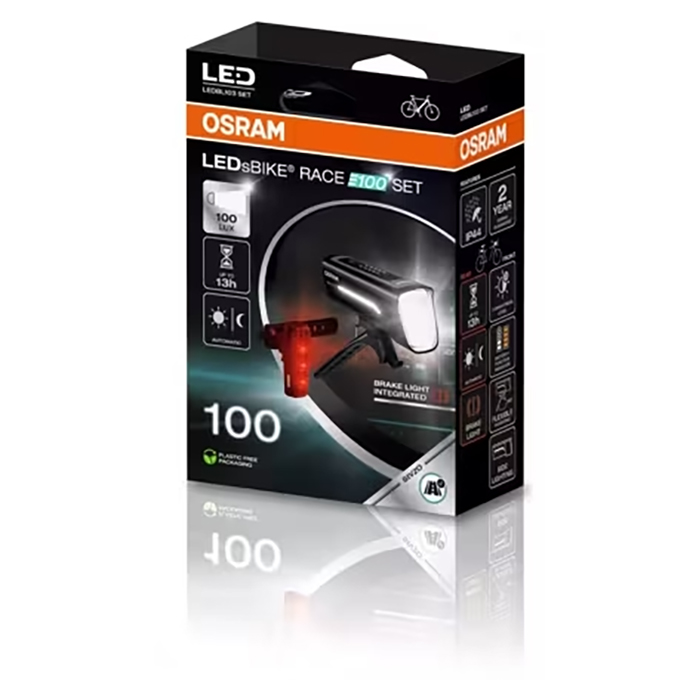 Osram LEDsBike Race 100 Cykellygter i sæt med 2 stk.