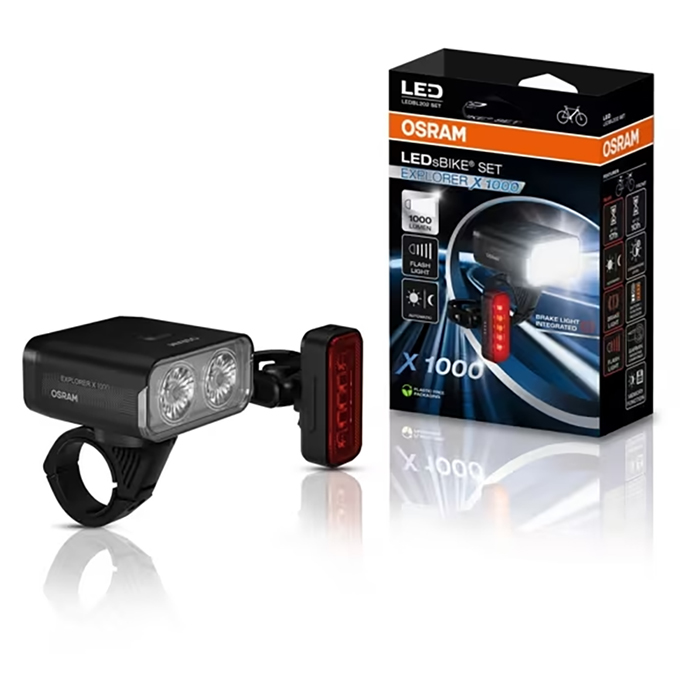 Osram LEDsBike Explorer X 1000 Spot i sæt med 2 stk.