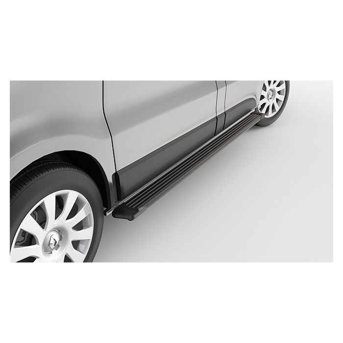 Q-Tech Sidetrin sæt Trafic,Vivaro 2014- L2 - Sort Alu