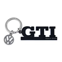 VW GTI nøglering m. logo vedhæng, sort