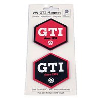 VW GTI gummimagnet, flerfarvet, 2 stk.