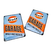 Gulf metalskilt retro