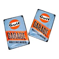 Gulf metalskilt retro