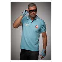 Gulf Vintage polo-shirt. Retro lysblå XXL