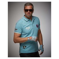 Gulf Vintage polo-shirt. Retro lysblå XXL