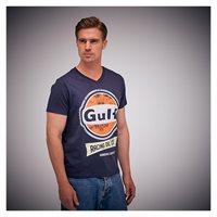Gulf Oil Racing t-shirt V-neck Navy L