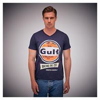 Gulf Oil Racing t-shirt V-neck Navy XXL