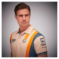 Gulf Racing Pro polo-shirt. Retro Sandfarvet S