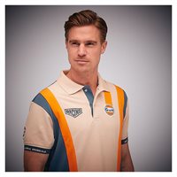 Gulf Racing Pro polo-shirt. Retro Sandfarvet M