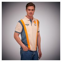 Gulf Racing Pro polo-shirt. Retro Sandfarvet L