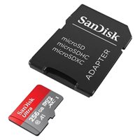 SanDisk Ultra SD kort inkl. adapter 256GB