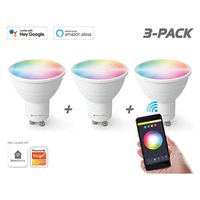 Caliber GU10 Smart Home 3 pack LED-pærer hvid/multi