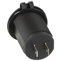 USB ladeadapter 12/24v m/blåt lys