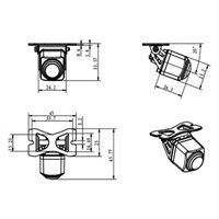 Bakkamera/Front kamera universal AHD 12V