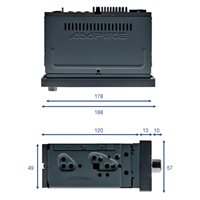 Ampire 1-DIN skærm med CarPlay Android Auto