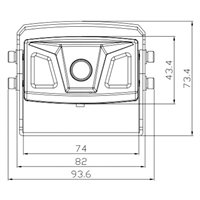 Infrarødt farvebakkamera m. 7" TFT dual-input monitor