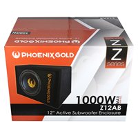 Phoenix Gold 12 subwoofer m kabler og fjernbetjening