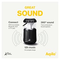 Aqiila Soundbird B10 LED lampe, Højttaler og Powerbank