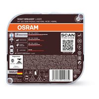 Osram Night Breaker Laser H7 +150 procent lys - 2 stk.