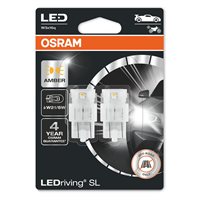 Osram LED Pære Gul W21-5W - 2 stk.