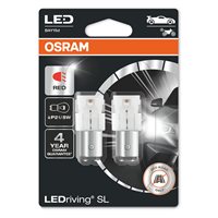 Osram LED Pære Rød P21-5W - 2 stk.