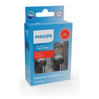 Philips Ultinon Pro7000 LED W21/5W Rød 12V - Sæt