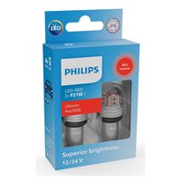 Philips Ultinon Pro7000 LED P21W Rød 12V - Sæt