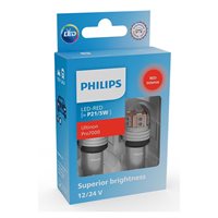 Philips Ultinon Pro7000 LED P21/5W Rød 12V - Sæt
