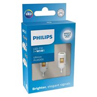 Philips Ultinon Pro6000 6000K W5W Hvid 12V - Sæt