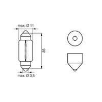 Pære Bosch Pure Light,C5W,2 stk.,12v,SV8,5-8