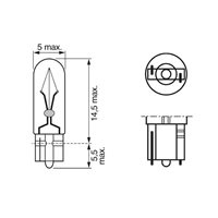 Pære Bosch Pure Light,T5 1,2W,2 stk.,12v,W2x4,6d