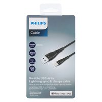 Philips USB kabel 2 meter USB-A til Lightning