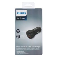 Philips USB fast-charge lader til cigarstik USB-A+C 36W