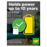 GP Super Alkaline 9V batteri, 1604A/6LF22, 20-pak