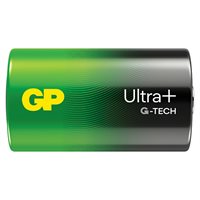 GP Ultra Plus Alkaline D-batteri 13AUP/LR20 2-pak