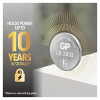 GP knapcelle, Lithium, CR2032, 5-pak